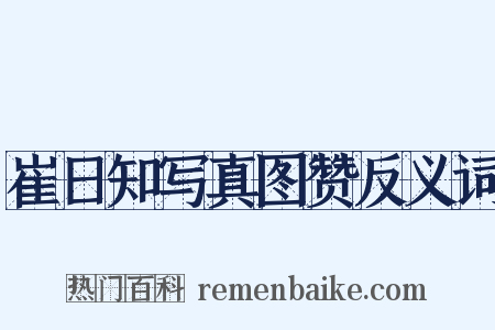 崔日知写真图赞反义词是什么意思的图片